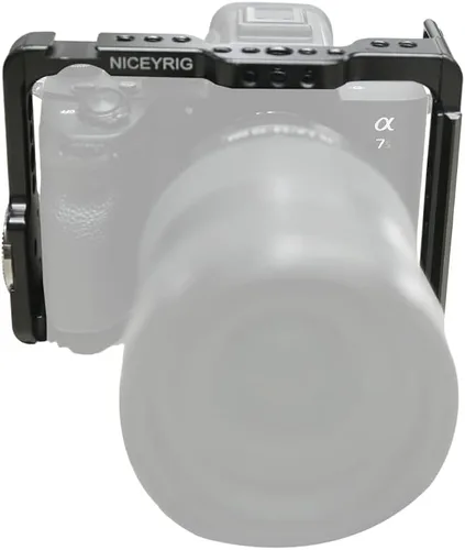 Vista 2 de NICEYRIG Jaula para Sony Alpha A7RIV A7SIII A7RIII A7III A7SII A7RII A7II A1 A9, con adaptador de montaje rosetón - 399
