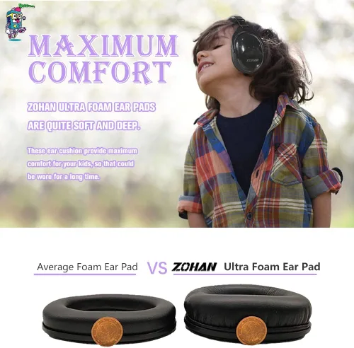 Vista 3 de ZOHAN 030 - Auriculares con cancelación de ruido para niños, protección auditiva para niños con autismo