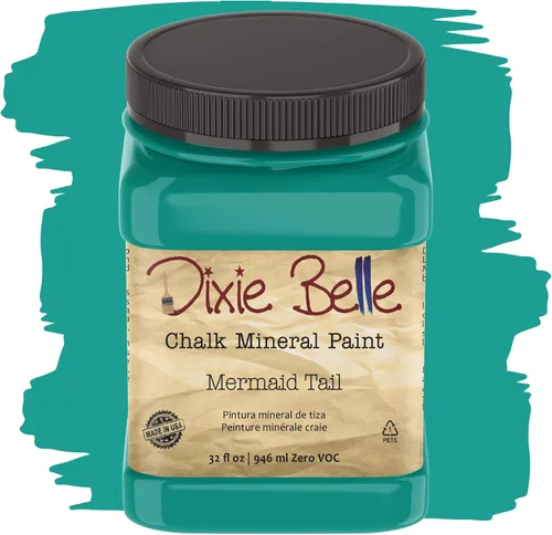 Vista 241 de Pintura para muebles con acabado de tiza Dixie Belle Paint Company - Amatista (4oz) - Pintura mineral de tiza chic púrpura profundo mate