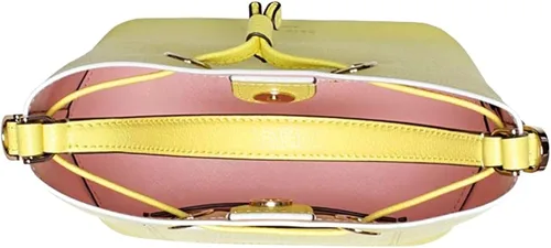 Vista 4 de Kate SPADE - Bolso de mano de EVA con forma de cubo pequeño y piel sintética, Limelight, S
