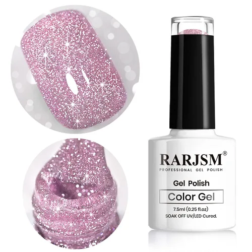 Vista 25 de RARJSM - Esmalte de uñas de gel con purpurina, de color verde oliva, brillante y brillante, para manicura DIY y salón de uñas, requiere secado