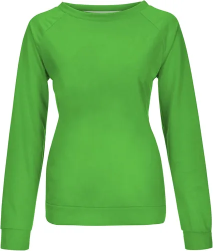 Vista 3 de PANOEGSN Sudaderas sencillas para mujer, cuello redondo, manga larga, casuales, lisas, modernas, para atletismo