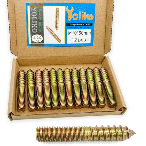 Vista 11 de Paquete de 30 pernos de percha M4 x 25 de 25mm (0.98") con cabeza doble de 4mm (0.16") para muebles