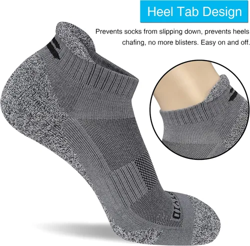 Vista 2 de APTYID Calcetines tobilleros acolchados para hombre (6 pares)