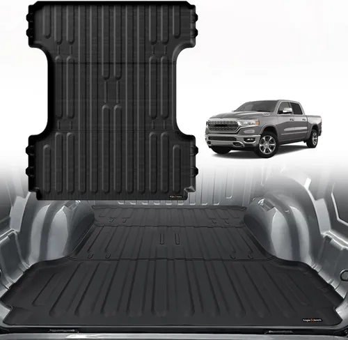Vista 32 de TripleAliners - Tapete para caja de camioneta (de ejes) de 5 pies, encaje perfecto para pick-up de carga, accesorio de protección de vehículo