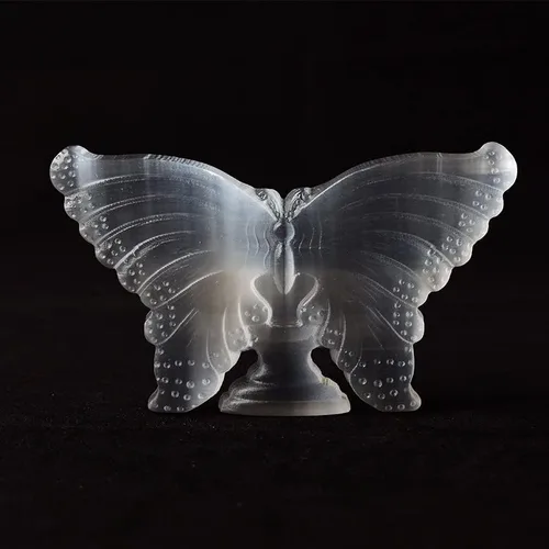 Vista 6 de Wahom Piedra de selenita de cristal natural, mariposa, animal mineral, espécimen de cristal, artesanías, artículos de la suerte, colección Feng