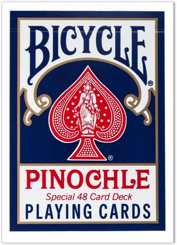 Vista 2 de 1 docena de cartas de póquer Pinochle - 6 barajas azules y 6 rojas (estándar)