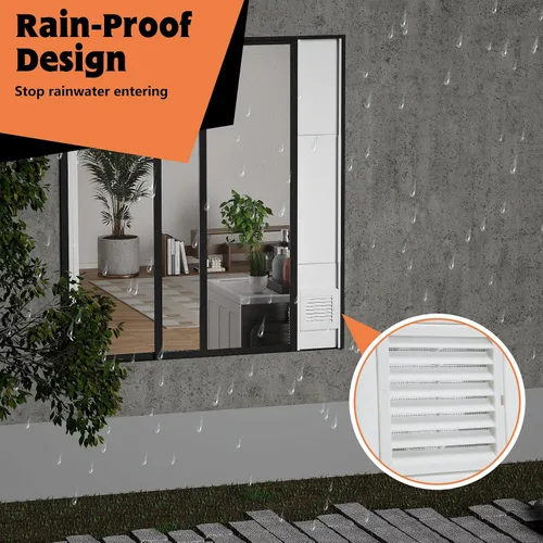 Vista 8 de GCGOODS Kit de ventana de ventilación de secadora para manguera de secadora de 4 pulgadas, placas de sellado de ventilación ajustables para secadora