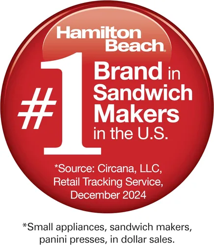 Vista 9 de Hamilton Beach Sandwichera de desayuno con anillo para cocinar huevos, ingredientes personalizados, perfecta para magdalenas inglesas, croissants