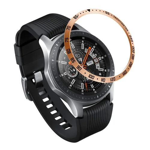 Vista 19 de AISPORTS Bisel Styling Compatible con Samsung Galaxy Watch 1.811 in Bisel Anillo Cubierta Adhesiva Anti Scratch Protección Acero Inoxidable Bisel