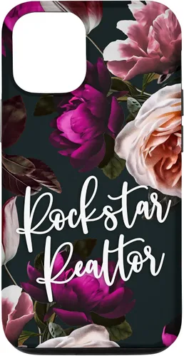 Vista 27 de iPhone 14 Plus Rockstar Realtor - Elegante estuche de regalo floral para agente inmobiliario