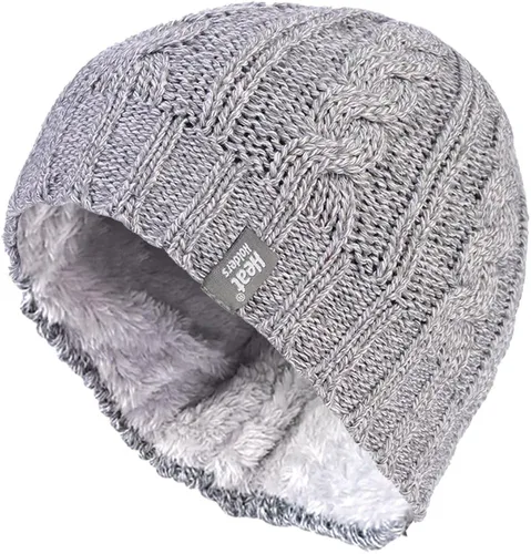 Vista 2 de Heat Holders Conjunto de guantes térmicos de punto de forro polar, calentador de cuello y convertidor para mujer invierno