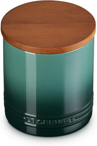 Vista 30 de Le Creuset Signature Salero y Recipiente de Almacenamiento con Tapa de Madera, 26 oz., Cerise