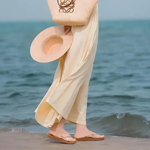 Vista 2 de Oncai - Sandalias de esterilla de yoga y soporte de arco, sandalias tipo pata de gallo para mujer, cómodas, para la playa