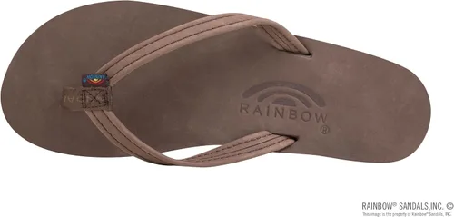 Vista 3 de Rainbow Sandalias de mujer de una sola capa con una correa estrecha de cuero de primera calidad.