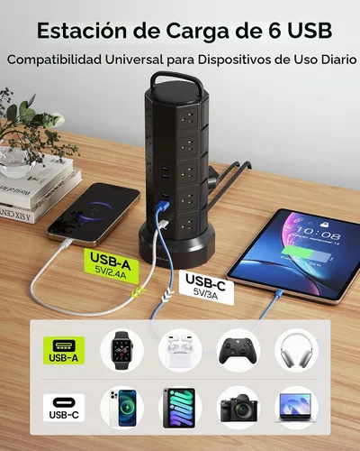 Vista 5 de JACKYLED Protector contra sobretensiones de torre de regleta