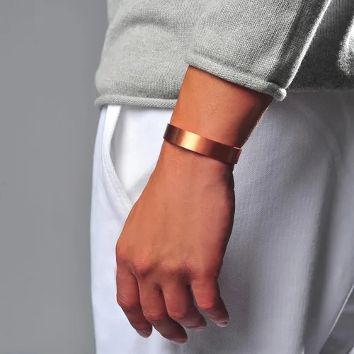 Vista 6 de Pulseras de cobre de campo magnético de diseño elegante con imanes ultra fuertes - unisex - ajustable