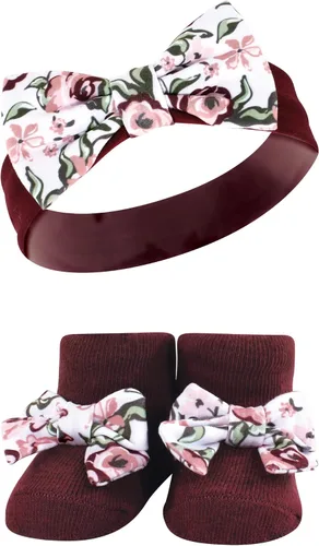 Vista 3 de Hudson Baby Conjunto de regalo de diadema y calcetines para niña