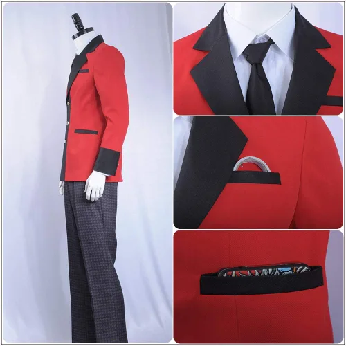 Vista 4 de Cos-Love Kakegurui - Disfraz de jugador compulsivo de anime Manyuuda Kaede, para hombre