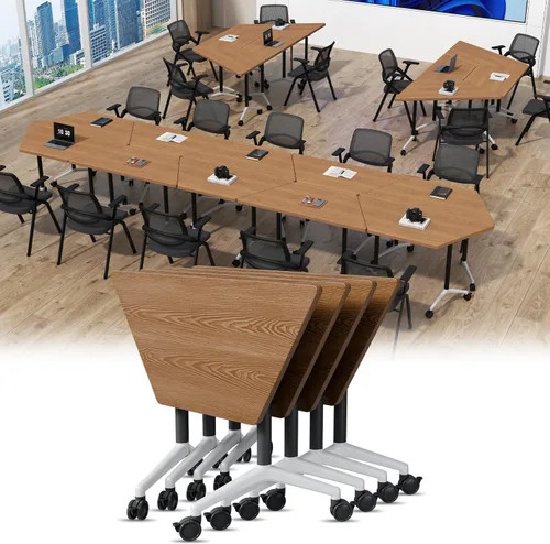 Vista 13 de 4 Pack Folding Conference Tables,47.2" Mobile Training Tables Morandi