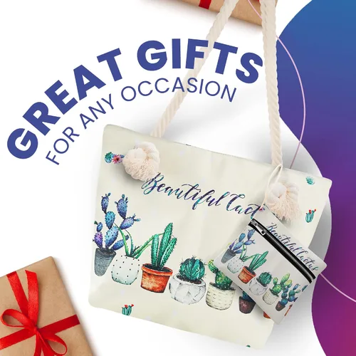 Vista 4 de Rave Envy Bolsas de playa Regalos para mujeres, bolsa de viaje de fin de semana, bolsa de mano para mujer