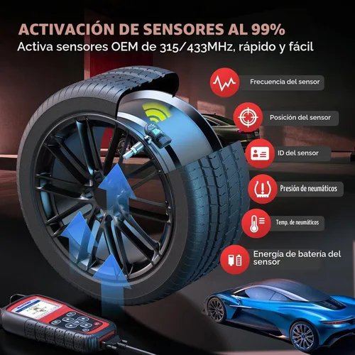 Vista 5 de Herramienta de programación Autel TPMS MaxiTPMS TS508WF, TPMS Relearn/Activar/Escanear 2026 Wifi Ver. of TS508/TS408/TS501 PRO, Program Autel