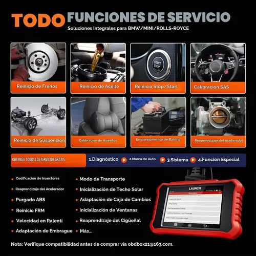Vista 3 de Launch Creader Elite V3.0 para el escáner de BMW OBD2, herramienta