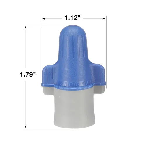 Vista 3 de 3M(TM) Performance Plus, conector de alambre B/G+JUG, azul/gris, 14-6 AWG (paquete x 250 unidades) Azul/gris, conectores flexibles de resorte