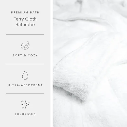 Vista 5 de Texere EcoComfort - Bata de baño de tela de rizo de lujo para hombre