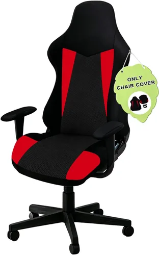 Vista 11 de Fundas para Sillas Gaming Solamente, Elásticas Suaves Gruesas de Malla Transpirable Resistentes a Rayones Funda de Asiento para Silla Gaming con 2