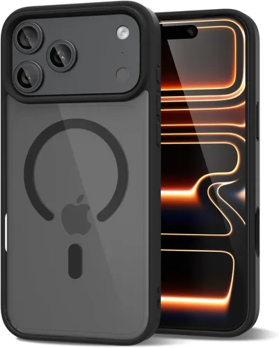 Vista 123 de oakxco Funda magnética transparente compatible con Magsafe, bonita funda delgada y transparente de poliuretano termoplástico no amarillenta, carcasa