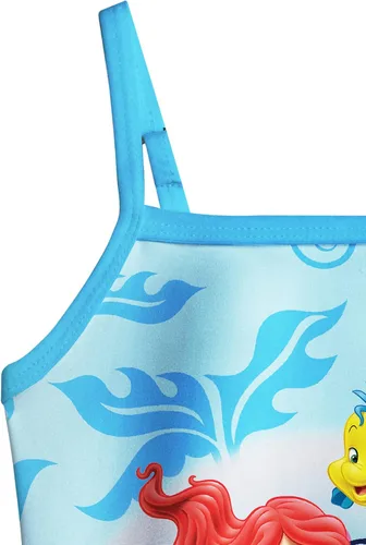 Vista 4 de Traje de baño de sirena para niñas, pequeña princesa con volantes, traje de baño de una pieza, vacaciones de verano para niños de 3 a 7 años