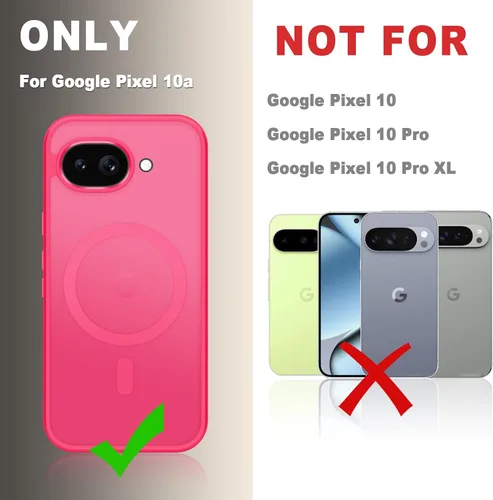 Vista 1689 de Funda para Google Pixel 10 Pro XL, cubierta magnética mate, color negro Fit for MagSafe, Screen Protector included, Shockproof Military Grade
