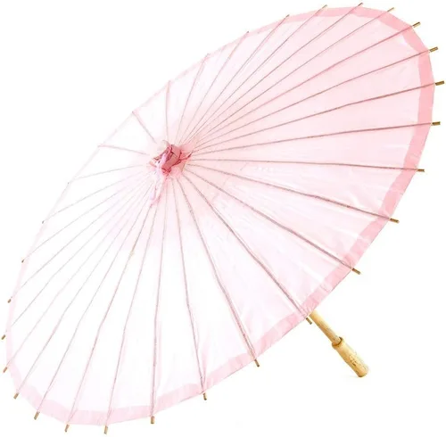 Vista 8 de Weddingstar Parasol de papel con deshuesado de bambú, Azul Aqua