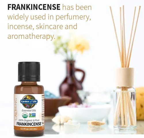 Vista 5 de Garden of Life - Aceite esencial de incienso 100 % puro para difusor, aromaterapia, meditación, cuidado de la piel, calmante y calmante, orgánico