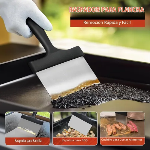 Vista 3 de Kit de limpieza de plancha para accesorios de plancha Blackstone - Kit de limpieza de plancha de 12 piezas - Juego de limpiador de parrilla