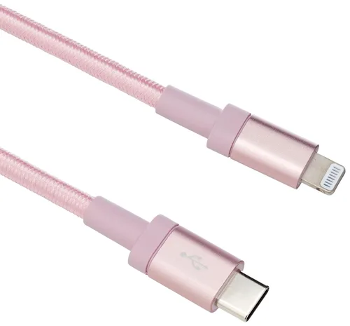 Vista 12 de Amazon Basics Cable de carga trenzado de nailon USB-C a Lightning de carga rápida con certificación MFi para iPhone y iPad de Apple, 3 pies, gris