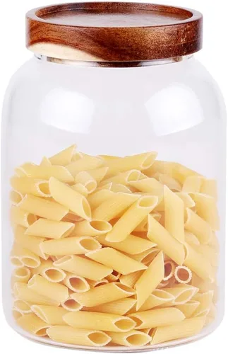 Vista 10 de LEAVES AND TREES Y Tarro de vidrio de 1 galón con tapa hermética y parte inferior antideslizante para almacenamiento de alimentos secos