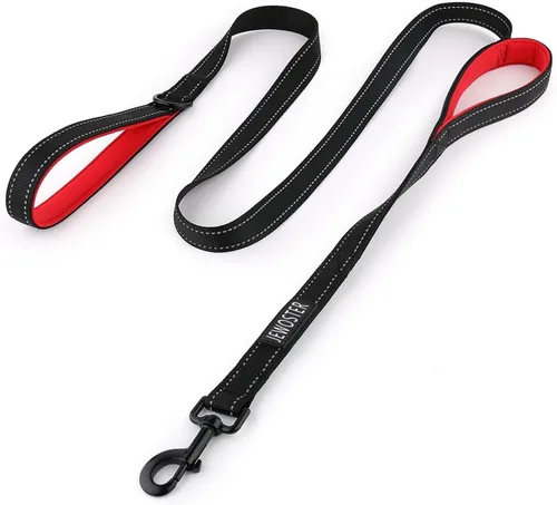 Vista 7 de Correa para perro resistente, 2 asas con asa de tráfico acolchada para control adicional, 6 pies de largo, perfecta para perros medianos a grandes