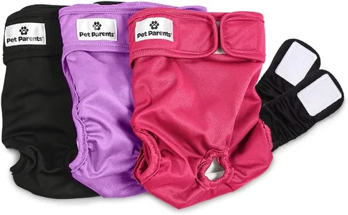Vista 9 de [Usado] Pet Parents - Pañales lavables para perros (3 unidades), pañales duraderos y de alta calidad para machos y hembras