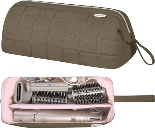 Vista 16 de KarSyon Organizador de Bolsa de Viaje para Herramientas de Cabello para Estuche Dyson Airwrap Soporte Secador de Cabello Shark Flex Style Cepillo