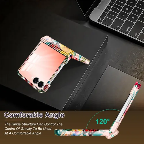 Vista 4 de Hekodonk Funda para Galaxy Z Flip 7, compatible con MagSafe, protector de pantalla integrado, protección de bisagra, magnética, delgada, a prueba