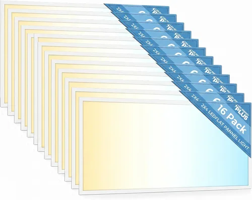 Vista 2 de Panel plano de luz LED de 2x4 pies, 5 CCT 3K 3.5K 4K 5K 6.5K, 40-72W, luces de techo suspendido empotradas regulables