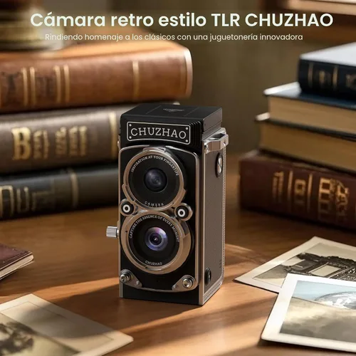 Vista 2 de CHUZHAO Mini Retro Digital Camera Vintage Point and Shoot Auto Focus Camera Negro