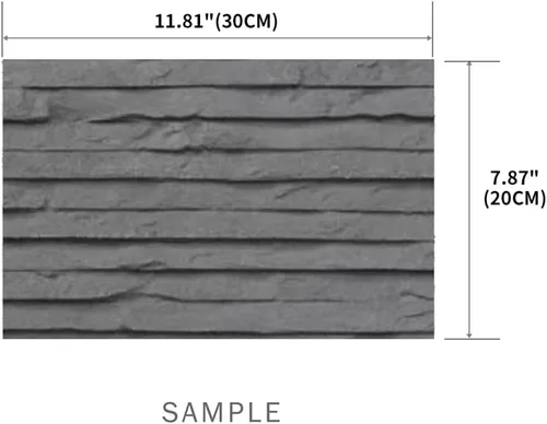 Vista 2 de Panel de pared 3D de piedra suave, paneles texturizados de piedra de agua que fluye, paneles de pared de hormigón con textura suave para decoración