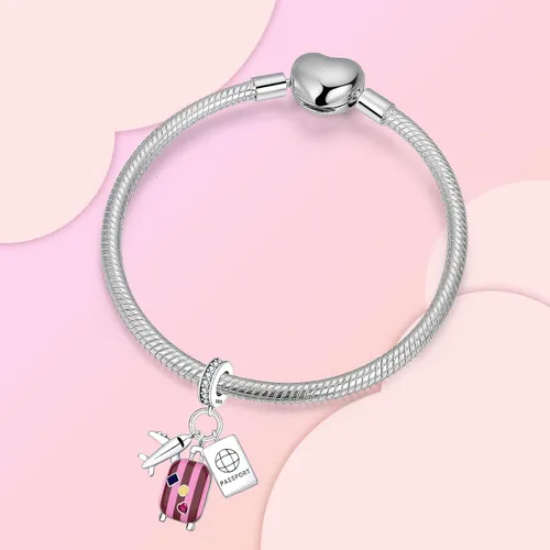 Vista 2 de Dije de girasol con diseño de estrella y luna y elefante para pulsera, collar de plata de ley 925, dijes de corazón de amor para mujer, regalo