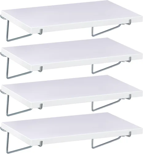 Vista 8 de Blulu Juego de 4 estantes grandes para tablero de clavijas, soportes de almacenamiento resistentes a las manchas, estantes organizadores de tablero