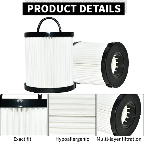 Vista 5 de SaferCCTV Filtro de escape EF6 HEPA de repuesto y filtro de taza de polvo al vacío DCF-21 reemplaza la pieza # 67821, 68931, 68931A, EF91 compatible