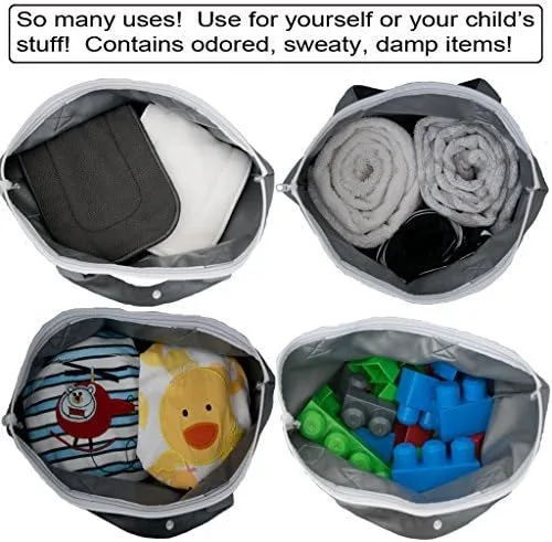 Vista 3 de MOM & BAB Bolsas húmedas para pañales de tela para bebé, trajes de baño y toallas, viajes, bolsa húmeda y seca para bolsa de pañales, piezas