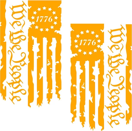 Vista 11 de We The People Betsy Ross Flag 1776 - Calcomanía de vinilo para puerta trasera de camión, 2 unidades, calcomanías de preámbulo de la Constitución